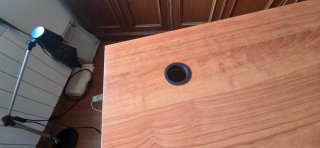 Mesa estudio/ordenador madera y metal