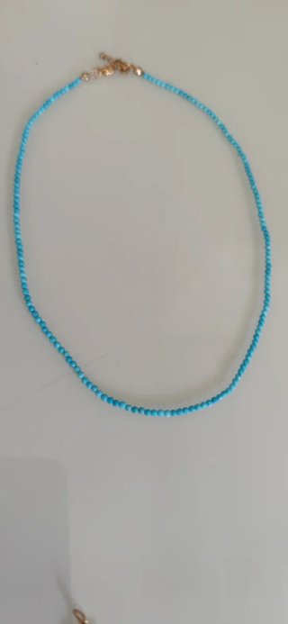 Collar gargantilla Turquesa con cruz