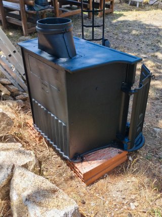 Chimenea Franklin Negra Metálica