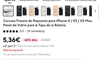 iPhone XS Max 256GB Dorado/Blanco