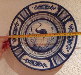 Plato Cerámica Pintado a Mano 31cm. NUEVO