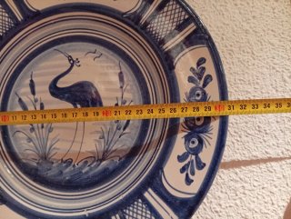Plato Cerámica Pintado a Mano 31cm. NUEVO