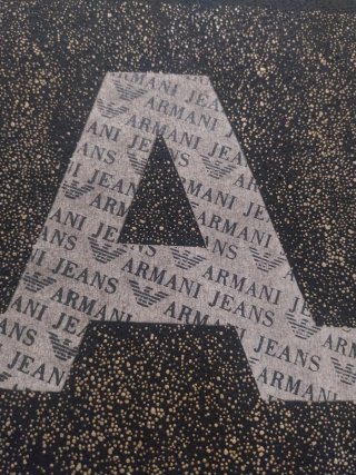 Camiseta Armani Jeans con 4 logotipos t. M/L