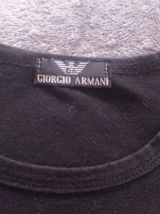 Camiseta Armani Jeans con 4 logotipos t. M/L
