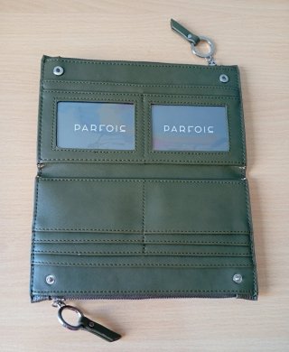 Parfois Monedero Cartera Mujer Verde y Beige