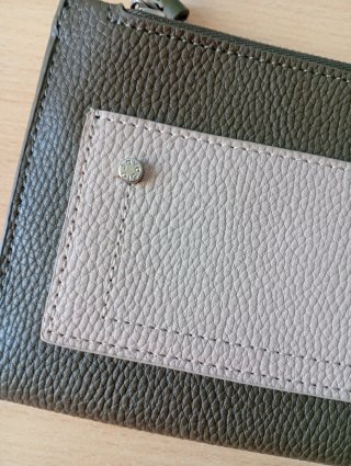 Parfois Monedero Cartera Mujer Verde y Beige