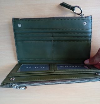 Parfois Monedero Cartera Mujer Verde y Beige