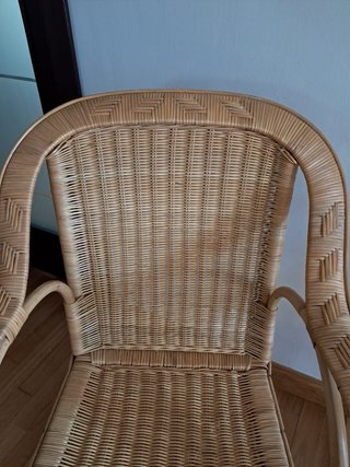 Conjunto 2 Sillas Mimbre Clásicas