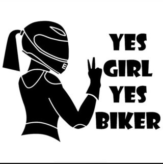 Pegatina Moto Chica Motera