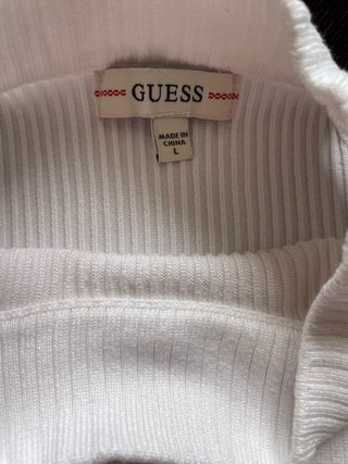 Top Guess sin hombros blanco