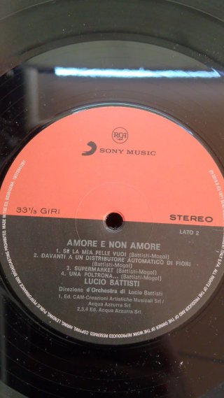 Lucio Battisti Amore non amore vinile