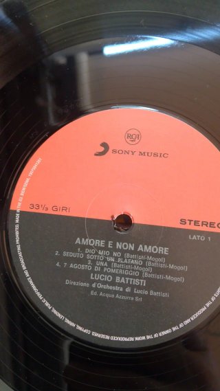 Lucio Battisti Amore non amore vinile