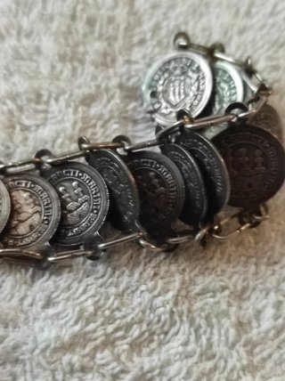 Lote vintage bisutería monedas