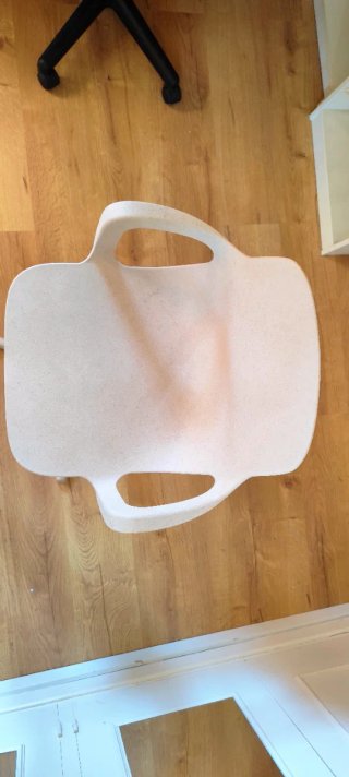 Silla giratoria IKEA ODGER beige/blanco