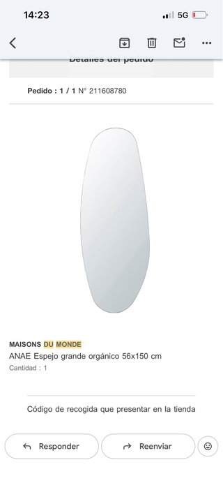 Espejo ANAE grande orgánico MAISONS DU MONDE