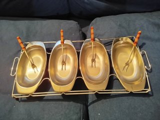 Set 4 antipastiere con forchette