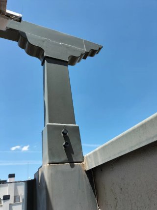 Pérgola metálica gris 3,20m