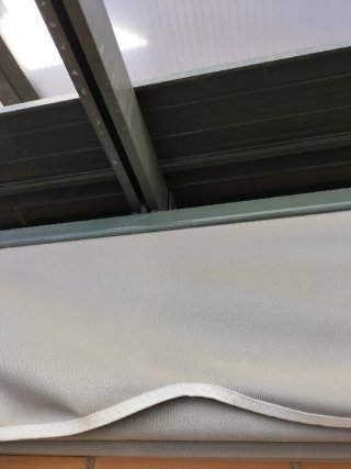 Pérgola metálica gris 3,20m