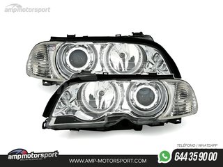 FAROS DELANTEROS OJOS DE ANGEL PARA BMW SERIE 3 E46 / COUPE / CABRIO