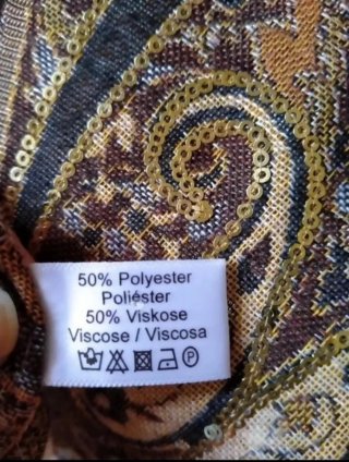 Pañuelo estampado paisley con lentejuelas