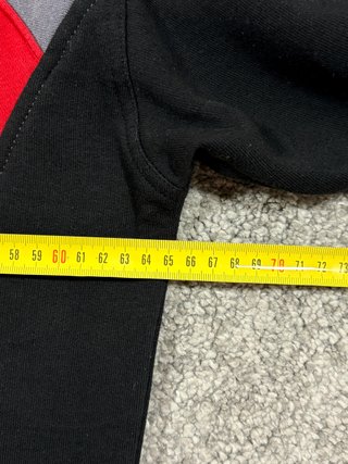 Sudadera Adidas vintage colorblock negro rojo L