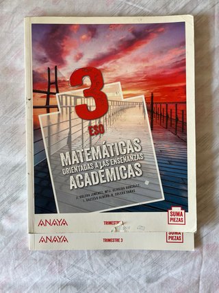 libros Matemáticas 3ESO