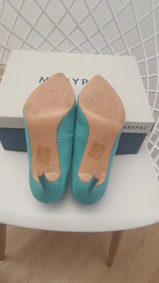 Zapatos de tacón Marypaz ante turquesa