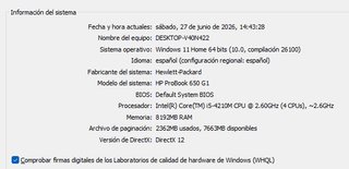 Hp Probook 650 G1 Core I5 2,4GHz + 8GB + 240GB SSD