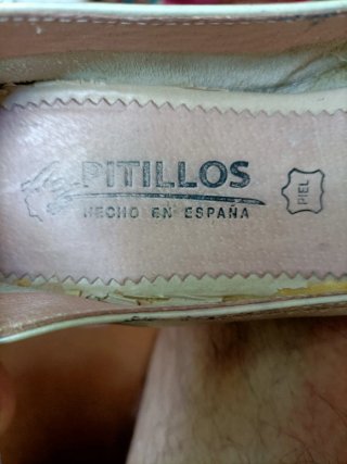 Zapatos Pitillos Talla 35 Dorados/Rosa