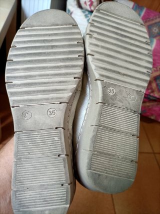 Zapatos Pitillos Talla 35 Dorados/Rosa