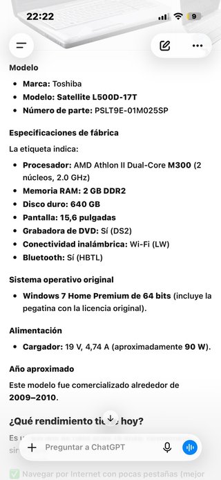 Portátil Toshiba Satellite Plata