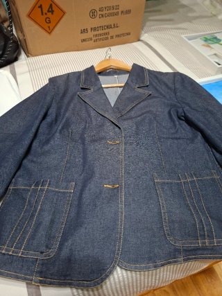 Chaqueta tejana azul