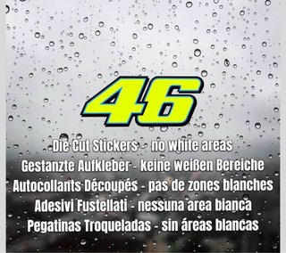 Vinilo pegatina Valentino Rossi 46 (5x4 cms) 2 UDS