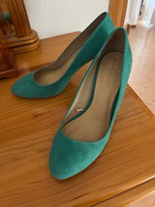 Zapatos Zara T.40 Verdes