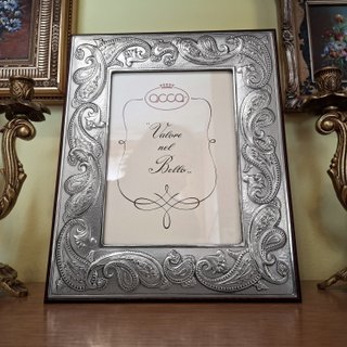 Cornice Portafoto Argento 925 anni 80 x foto 13x18