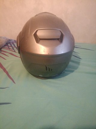 Casco de moto integral gris