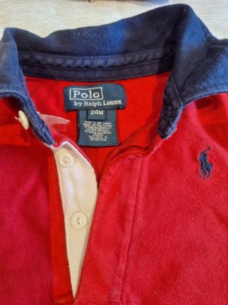 Polo niño manga larga rojo de polo ralph lauren