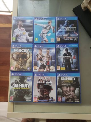 Lote 9 Giochi PS4: FIFA, UFC, Star Wars, Far Cry