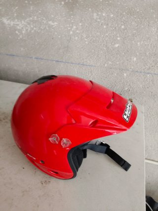 Casco de moto rojo Hebo TALLA S