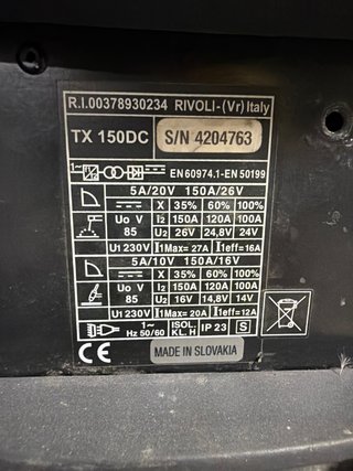 Soldador Profesional Portátil Electrodo/TIG