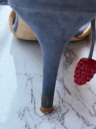 Sandalias L.K. Bennett T.40 Azul/Beige
