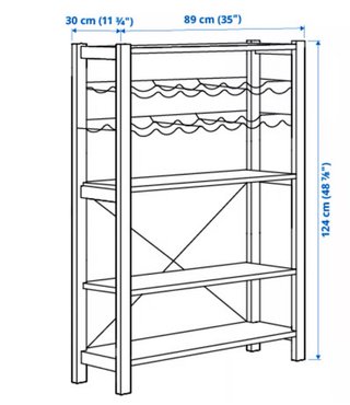 Estantería IVAR con botellero IKEA