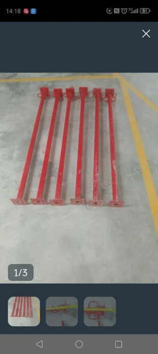 Puntales de obra rojos (6 unidades)