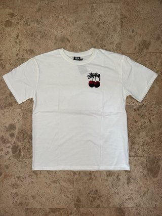 Camiseta Stussy Cherry 8-Ball Blanca
