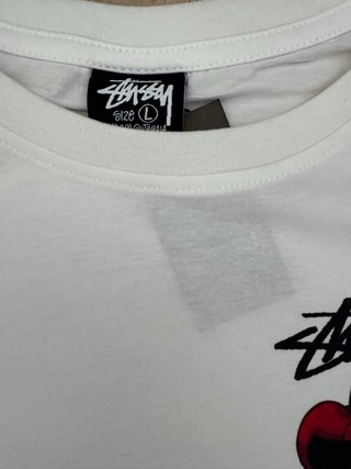 Camiseta Stussy Cherry 8-Ball Blanca