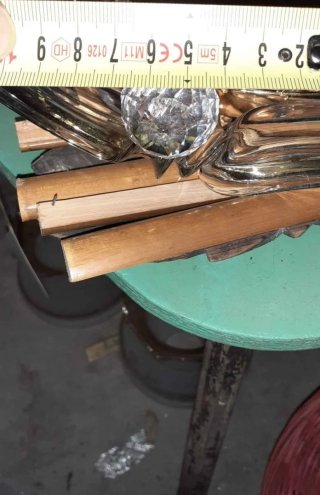 Lámpara bronce/latón baño oro 24k sin usar