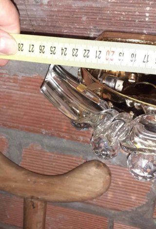 Lámpara bronce/latón baño oro 24k sin usar