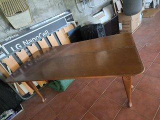 Mesa plegable de madera