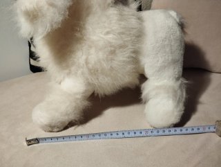 Peluche perro blanco suave