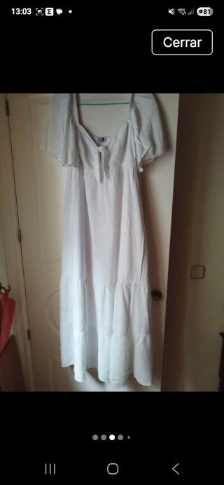 Vestido ibicenco blanco talla L XL